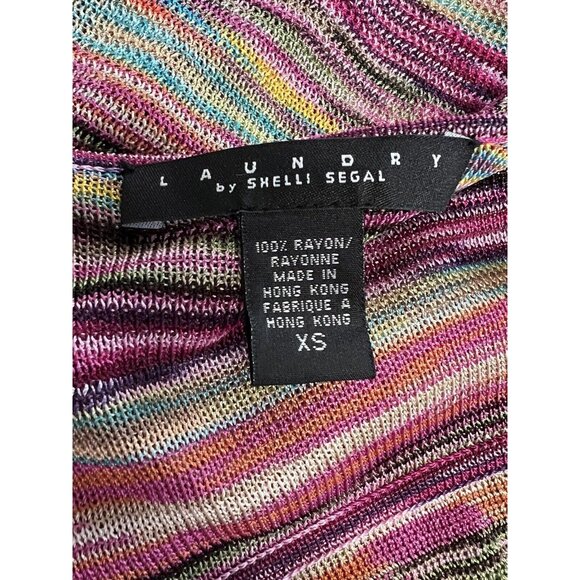 Laundry by Shelli Segal Dolman Sleeve Shrug~Size X-Small~Multicolor Drape~L8 20 - Picture 9 of 10